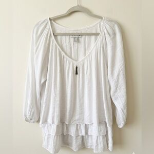 NWOT- White, Feminine and Flattering Blouse - never worn
